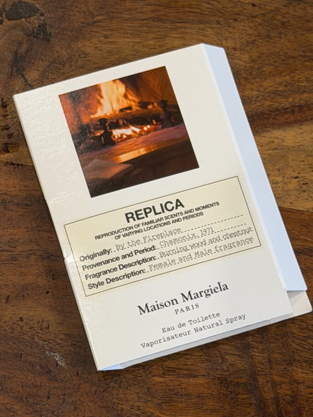 🎁3 For $15 New! Maison Margiela By the Fireplace  Sample Spray Card 1.2 ml